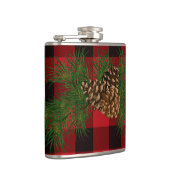 Flasques Pépecone rustique classique rouge noir plaid (Droite)