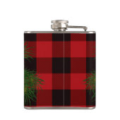 Flasques Pépecone rustique classique rouge noir plaid (Dos)