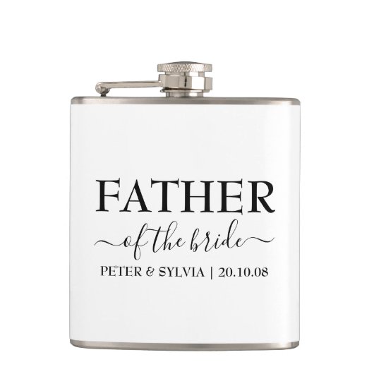 Flasques Père De La Mariée Mariage Fête Personnalisé (Devant)