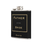 Flasques Père de la mariée typographie/Nom/Cadeau (Gauche)