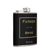 Flasques Père de la mariée typographie/Nom/Cadeau (Droite)