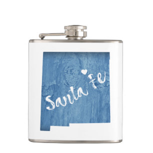 Flasques Père Noël Fe Nouveau Mexique Grain de bois