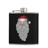 Flasques Père Noël festive avec barbe bouclée (Devant)