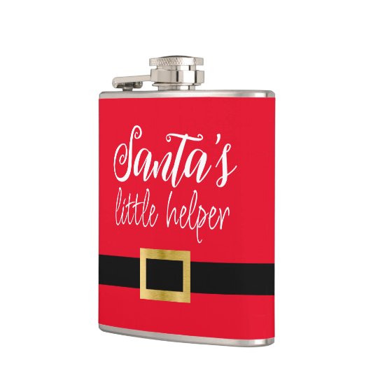 Flasques Père Noël Helper Script de Noël Rouge Blanc (Gauche)