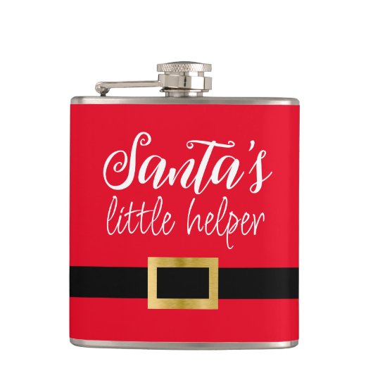 Flasques Père Noël Helper Script de Noël Rouge Blanc (Devant)