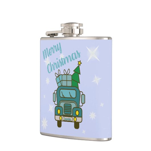 Flasques Père Noël vue de devant Joyeux Noël (Gauche)