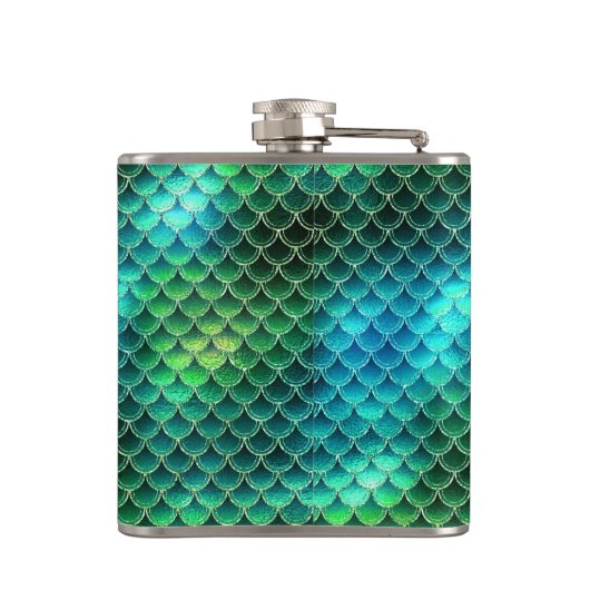 Flasques Perles de sirène et échelles Monogramme vert ID600 (Dos)