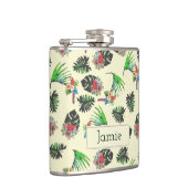 Flasques Perroquet tropical et Motif Feuille d'aquarelle (Droite)