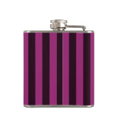 Flasques Personalisé KEEP CALM Votre Texte Fuchsia Stripes (Dos)