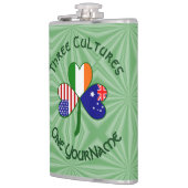 Flasques Personalized Australia Ireland USA Shamrock Large (Gauche)