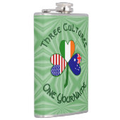 Flasques Personalized Australia Ireland USA Shamrock Large (Droite)