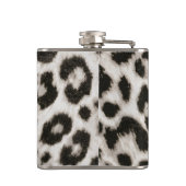 Flasques Personalized Bold Black & White Leopard Print  (Dos)