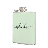 Flasques Personalized Bridesmaid Gift Pastel Green Wedding (Gauche)