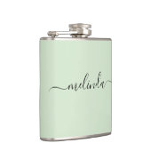 Flasques Personalized Bridesmaid Gift Pastel Green Wedding (Droite)