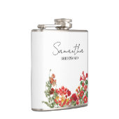 Flasques Personalized Bridesmaid Red Floral Wedding (Droite)