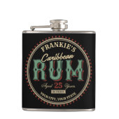Flasques Personalized Caribbean Rum Liquor Bottle Label Bar (Devant)