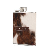 Flasques Personalized Cow Print Cowgirl Western Style Gift (Gauche)