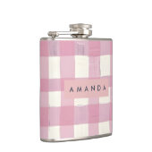 Flasques Personalized Cozy Pink Checkered Design (Droite)