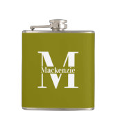 Flasques Personalized Custom Made Monogrammed Green (Devant)