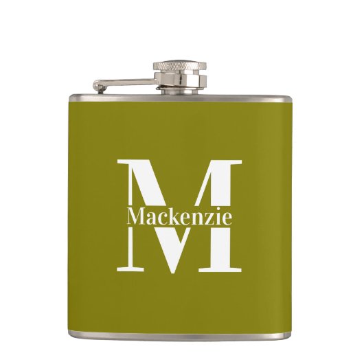 Flasques Personalized Custom Made Monogrammed Green (Devant)