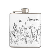 Flasques Personalized Doodle Wild Plants Vinyl Wrapped Flas (Devant)