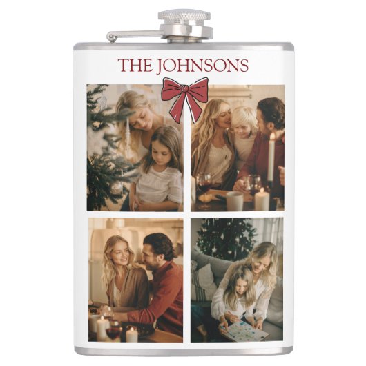 Flasques Personalized Family Christmas Photo Collage Flask (Devant)