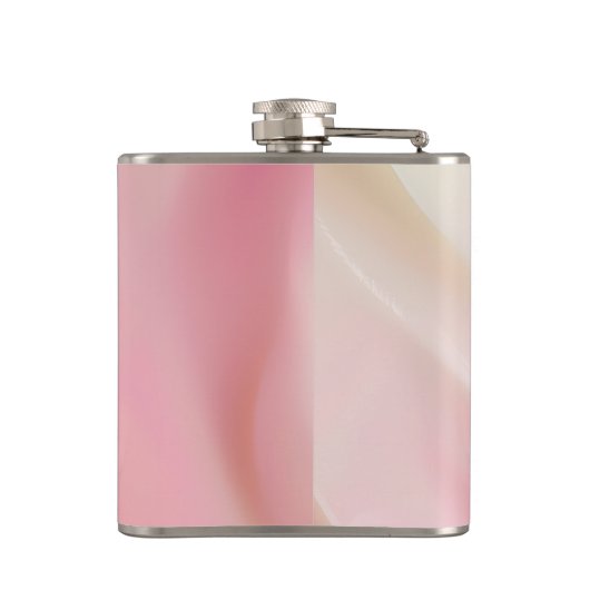 Flasques Personalized Gentle Pink Silk Wave Design (Dos)