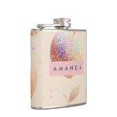 Flasques Personalized Glitter Apple Sparkle Fruit Pastel  (Droite)