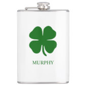 Flasques Personalized Green Clover (Devant)