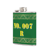 Flasques Personalized Green & Gold Art Deco Custom Text Vin (Gauche)