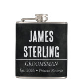 Flasques Personalized Groomsman Black Chalkboard Custom Nam (Devant)