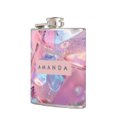 Flasques Personalized Iridescent Pink Ice with Shimmer (Gauche)