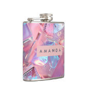 Flasques Personalized Iridescent Pink Ice with Shimmer (Droite)