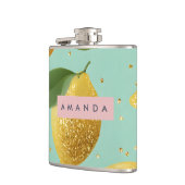 Flasques Personalized Pastel Glitter Lemon Style (Gauche)