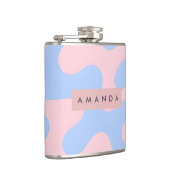 Flasques Personalized Pastel Pink and Baby Blue Abstract (Droite)