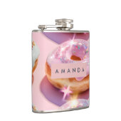 Flasques Personalized Pastel Pink Donut Sparkle (Droite)