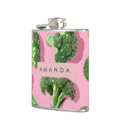 Flasques Personalized Pastel Sparkle Green Broccoli  (Gauche)