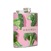 Flasques Personalized Pastel Sparkle Green Broccoli  (Droite)