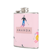 Flasques Personalized Playful Pastel Skiers Retro (Gauche)