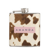 Flasques Personalized Rustic Brown Cowhide Print (Devant)