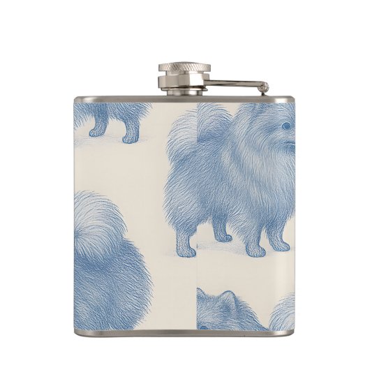 Flasques Personalized Soft and Cute Pomeranian Pattern (Dos)