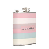 Flasques Personalized Soft Pastel Rainbow Stripes (Droite)