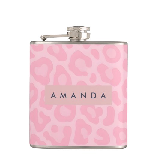 Flasques Personalized Soft Pink Leopard Print (Devant)