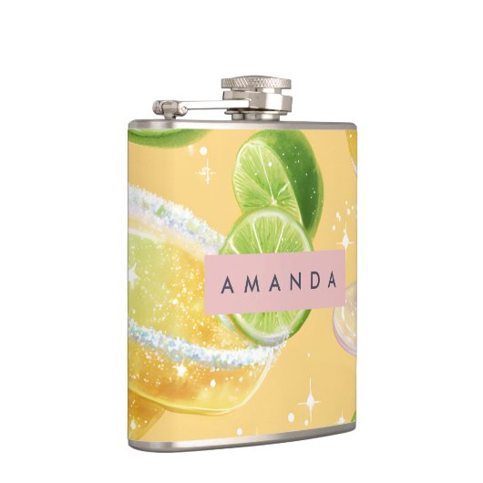 Flasques Personalized Sparkle Margarita & Lime (Droite)