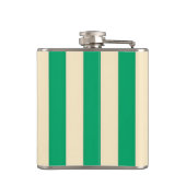 Flasques Personalized Vintage Green and Cream Stripe (Dos)