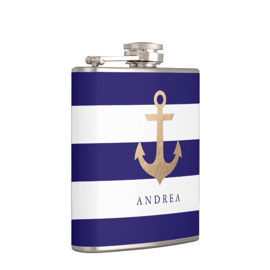 Flasques Personnalisé | Ancre nautique (Droite)