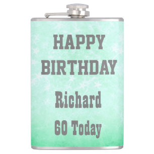 Flasques Personnalisé Happy 60th Birthday design
