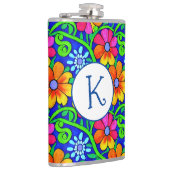 Flasques Personnalisé Joli coloré Floral (Droite)