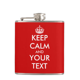 Flasques Personnalisé maintenez calme et continuez le