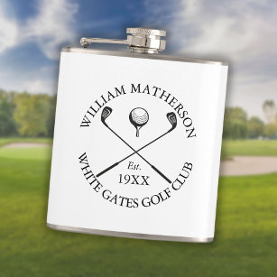 Flasques Personnalisé Modern Classic Golf Club Nom